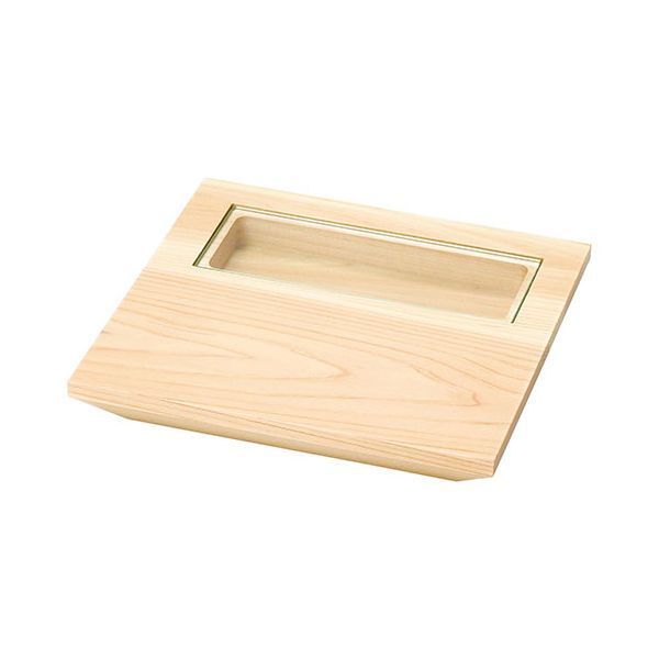 送料無料、超特価商品。 ヤマコー 用美 業務用 桧 硝子窓付料理皿 正角 中 yamaco30287 統合的な