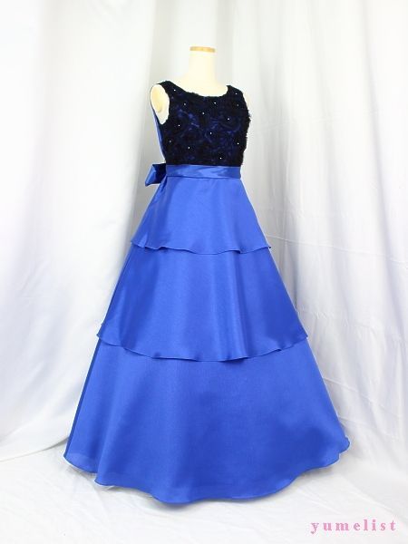 ゆめりすと☆オーロラv6 ネイビー 160 ：演奏会用子供ドレス