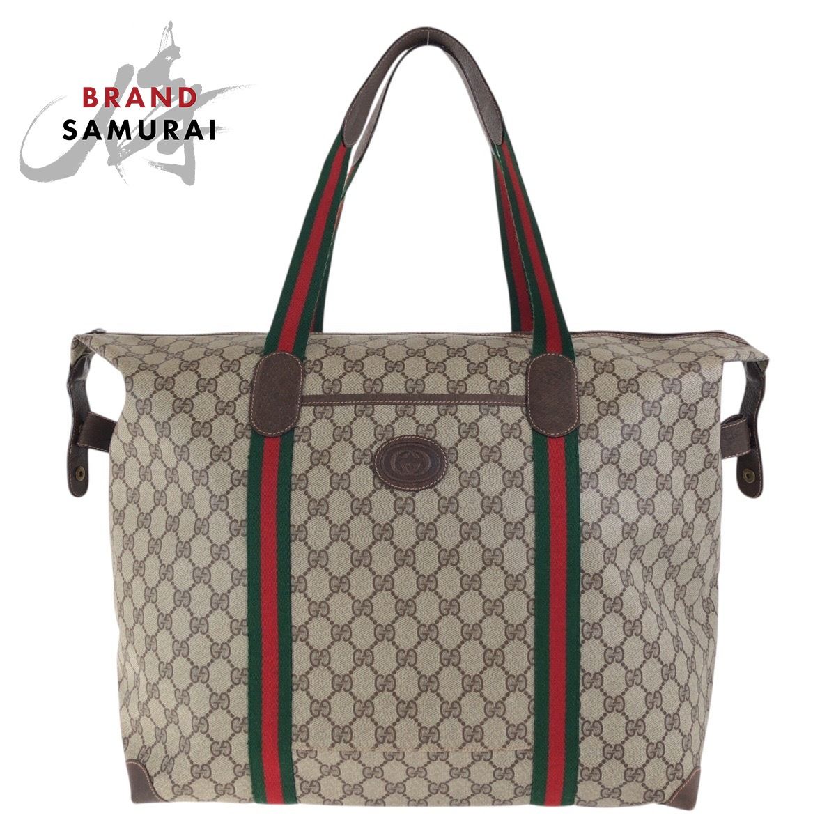 極美品 GUCCI GGスプリーム ボストン バッグ トート シェリーライン