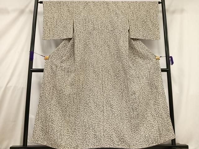 平和屋着物○上質な小紋 間道 黒地 正絹 逸品 AABA2718ph 平和屋着物