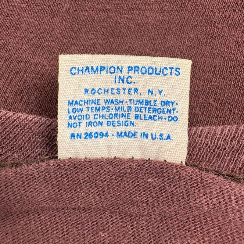 USA製 70s Champion チャンピオン バータグ メッセージ T-sh T USA製 70s Champion チャンピオン バータグ メッセージ T-sh T