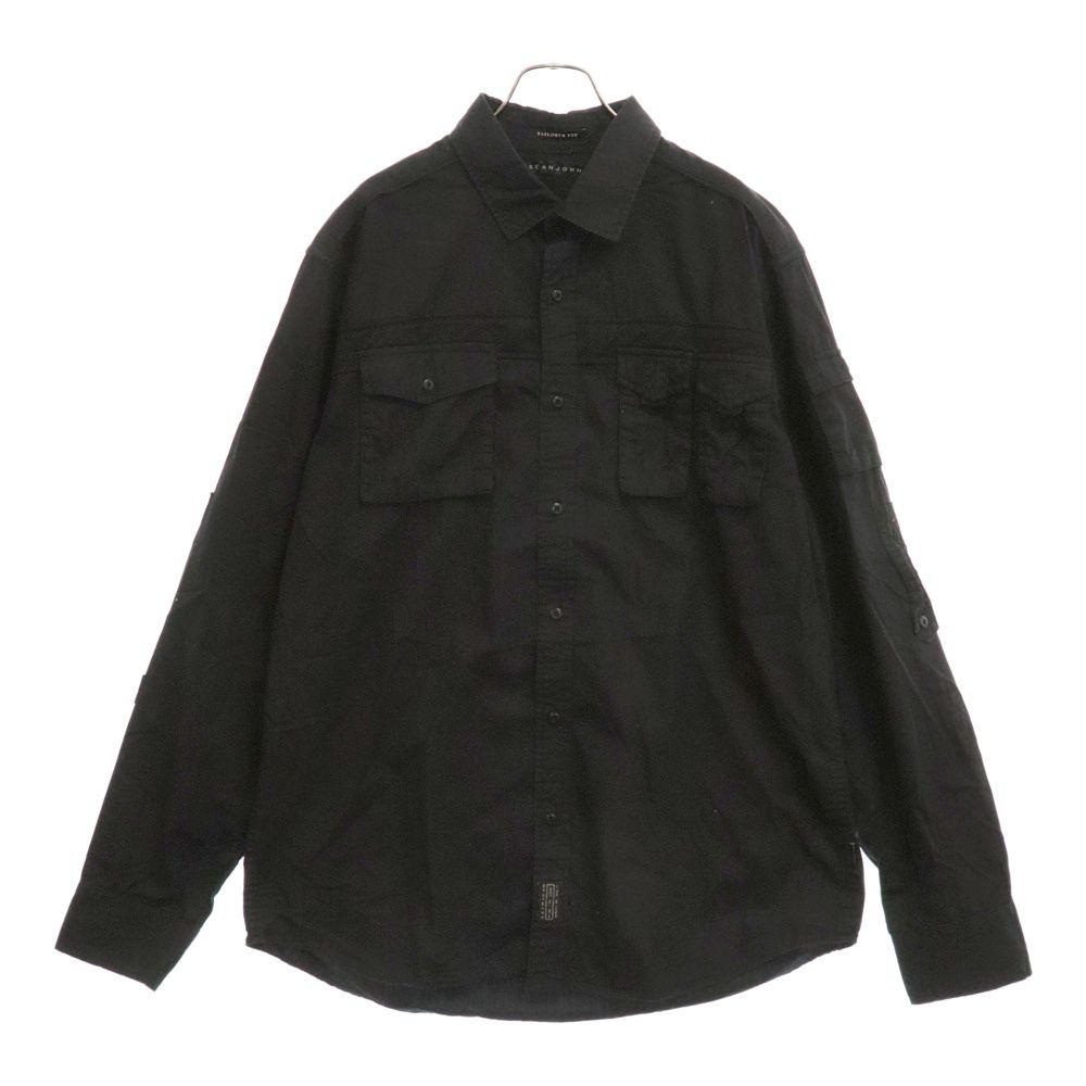 SEANJOHN (ショーンジョン) ミリタリー コットン シャツ ブラック