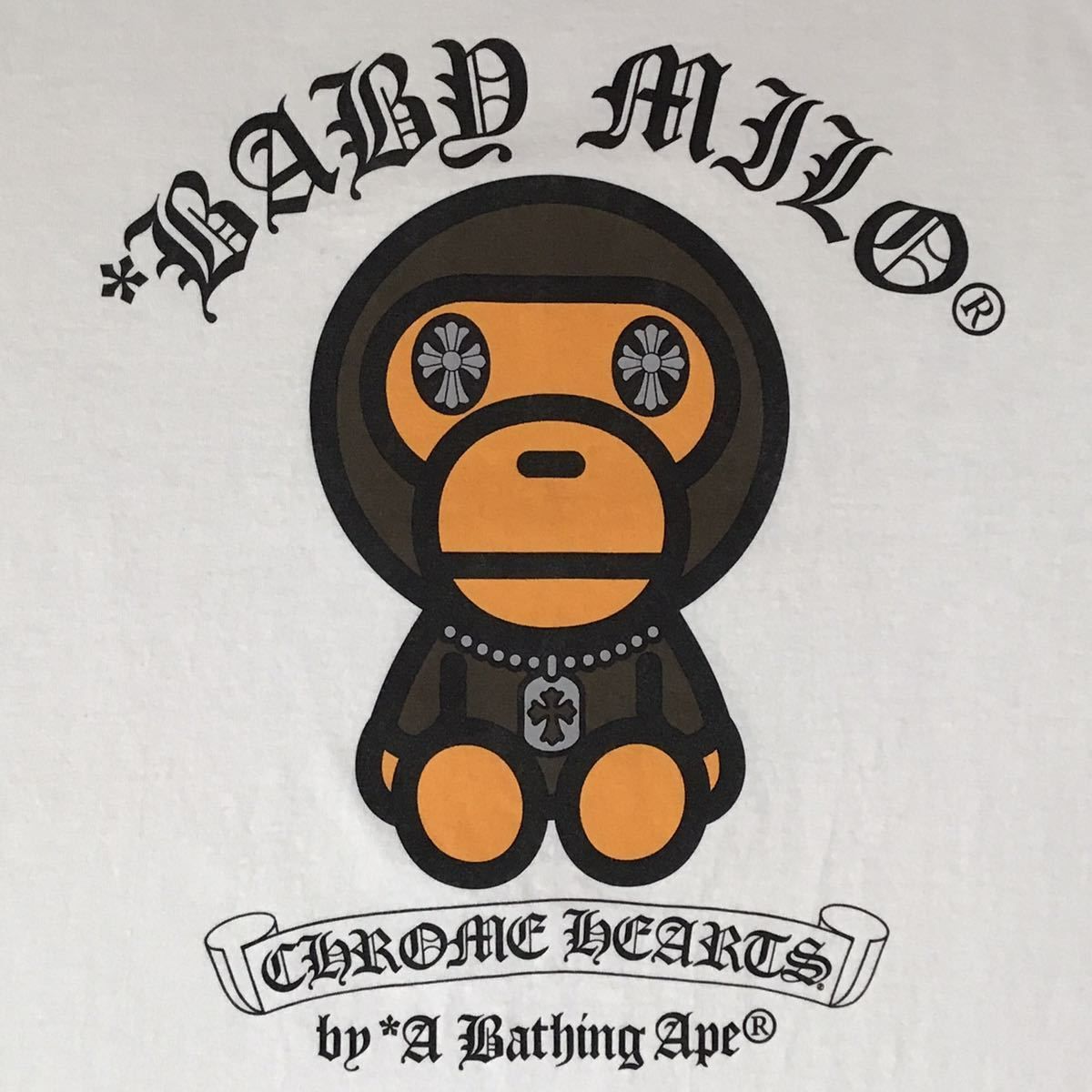 bape Chrome hearts milo tee　マイロ　クロムハーツ A BATHING APE アベイシングエイプ ×Chrome Hearts Baby Milo Tee