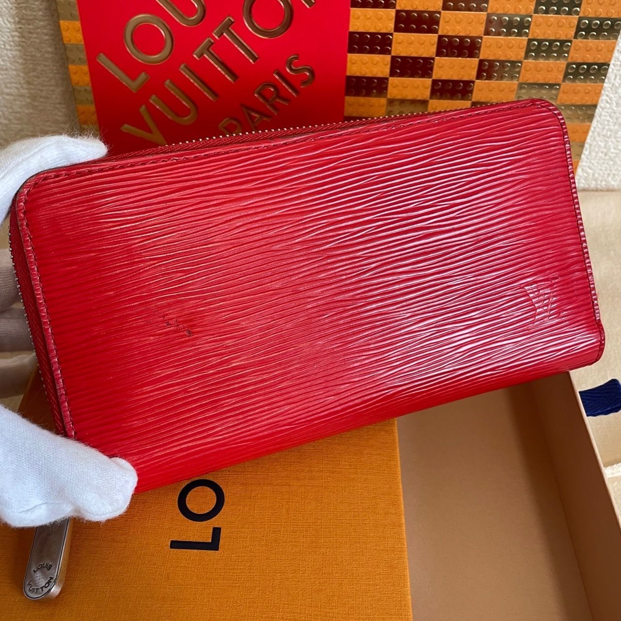 【極美品】ルイヴィトン エピ ジッピー 長財布 コクリコ レッド 赤色 箱付き