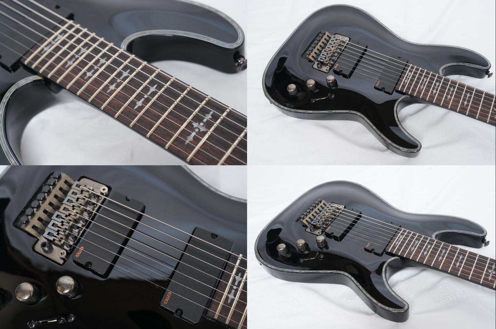 ☆SCHECTER☆AD-C-7-FR Black 7弦ギター EMGピックアップ搭載 美