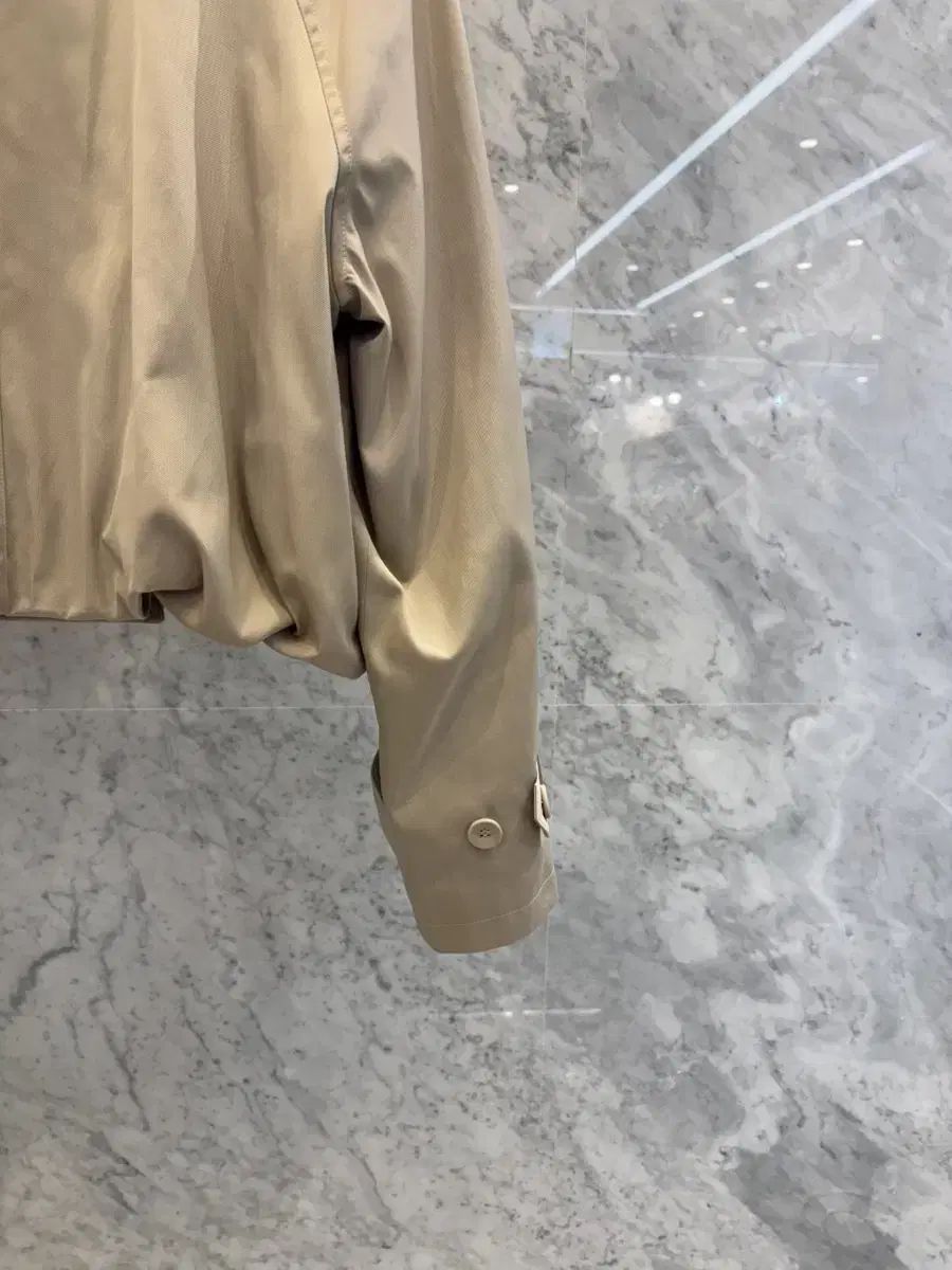 js ニューヨークスタイル 2025 f w ハイネック ダブル 裾 シャーリング トレンチ ショートジャケット GULLKHAN_COM