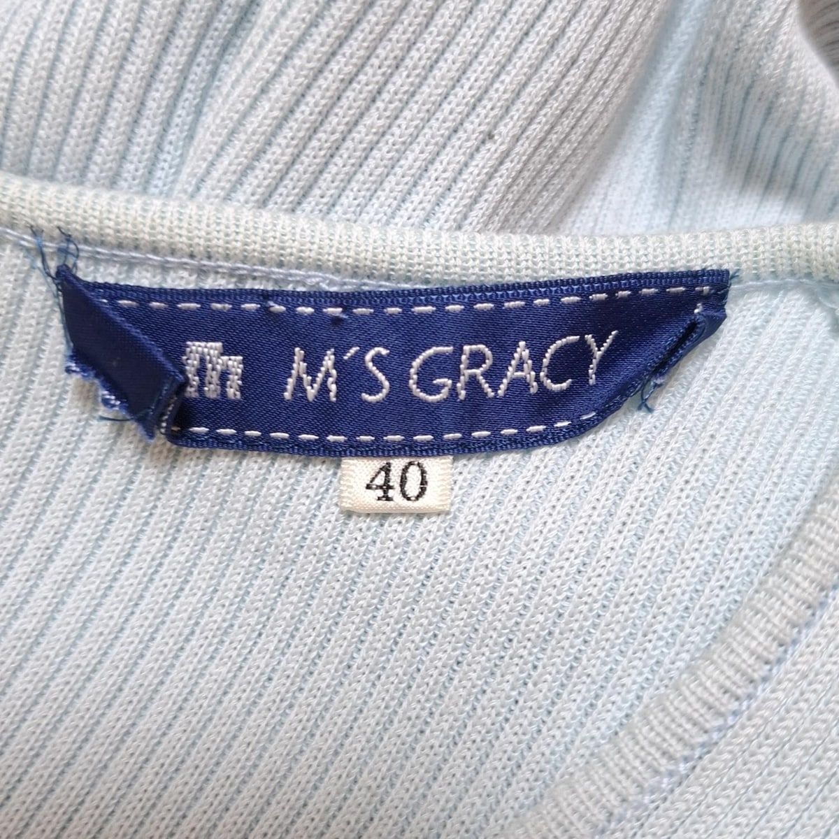 エムズグレイシー　ワンピース　size40 ブルー M'S GRACY(エムズグレイシー) ワンピース サイズ40 M レディース
