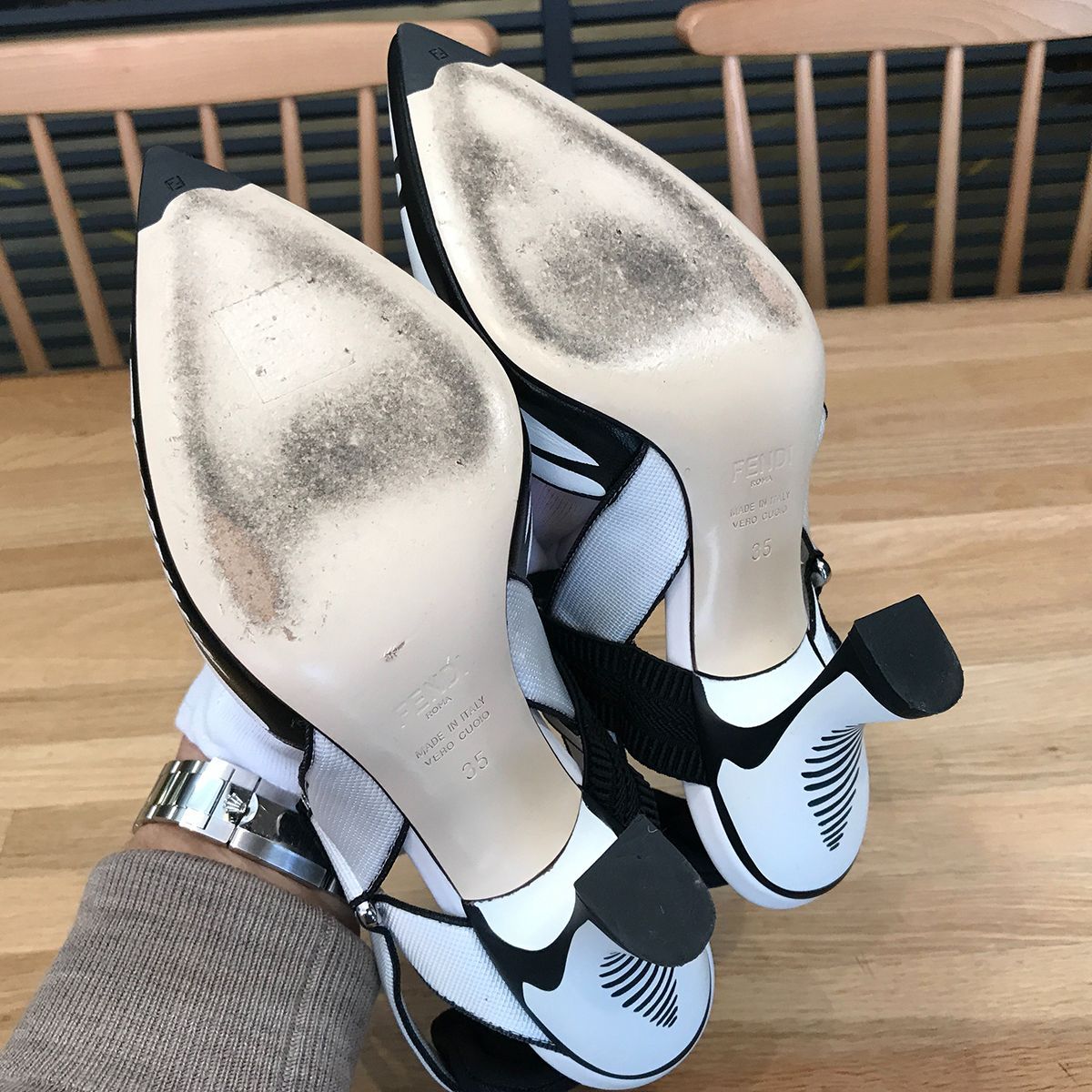 超美品】フェンディ ジョシュアヴィーダス コラボ パンプス サンダル 