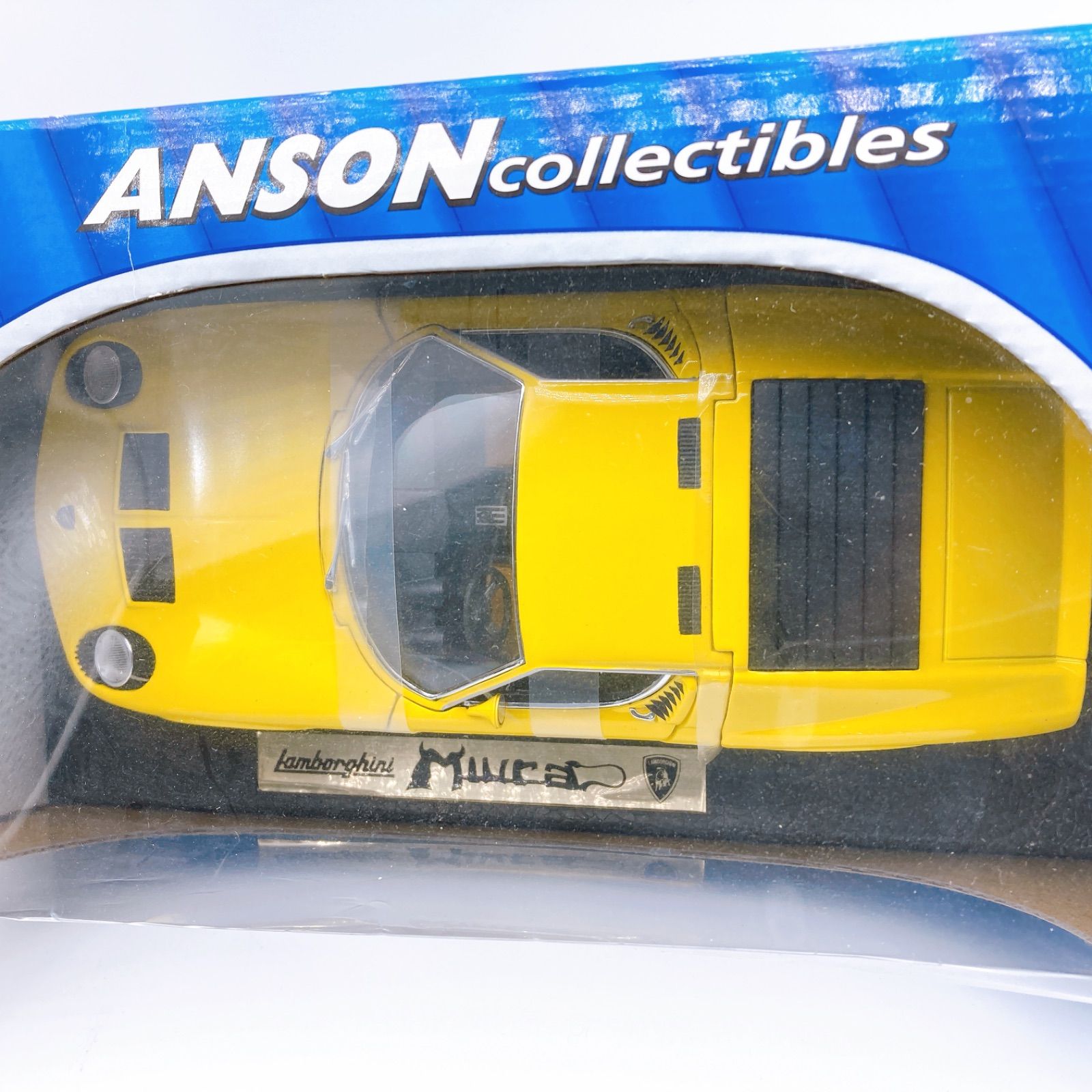 アンソン　ANSON ランボルギーニミウラ　イエロー ミニカー 美品】Anson 1/18 ランボルギーニ ミウラ Lamborghini Miura