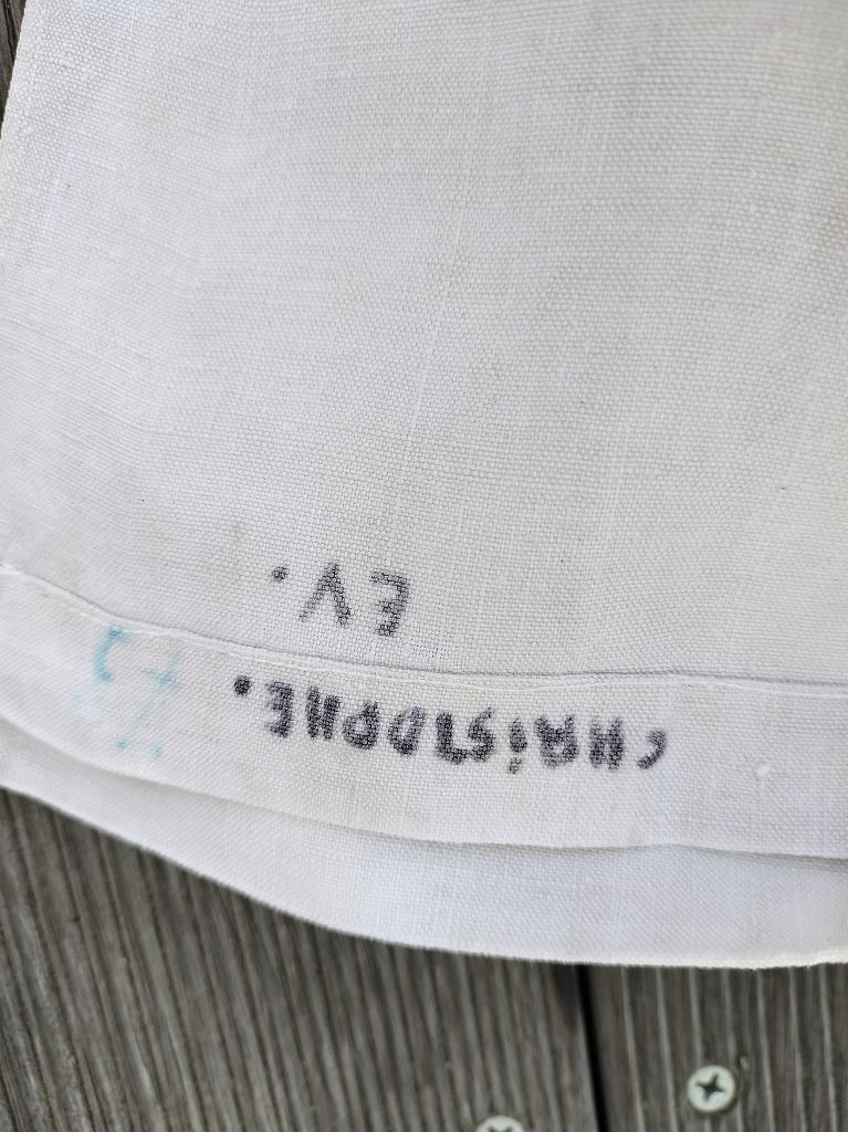 フランス アンティーク リネン イニシャル つき アウトレット シーツ