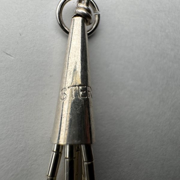 刻印 1930 s ヴィンテージ パイプビーズ ネックレス