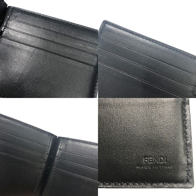 中古】 Fendi フェンディ 7M0281 FFロゴ グレー ファブリック 