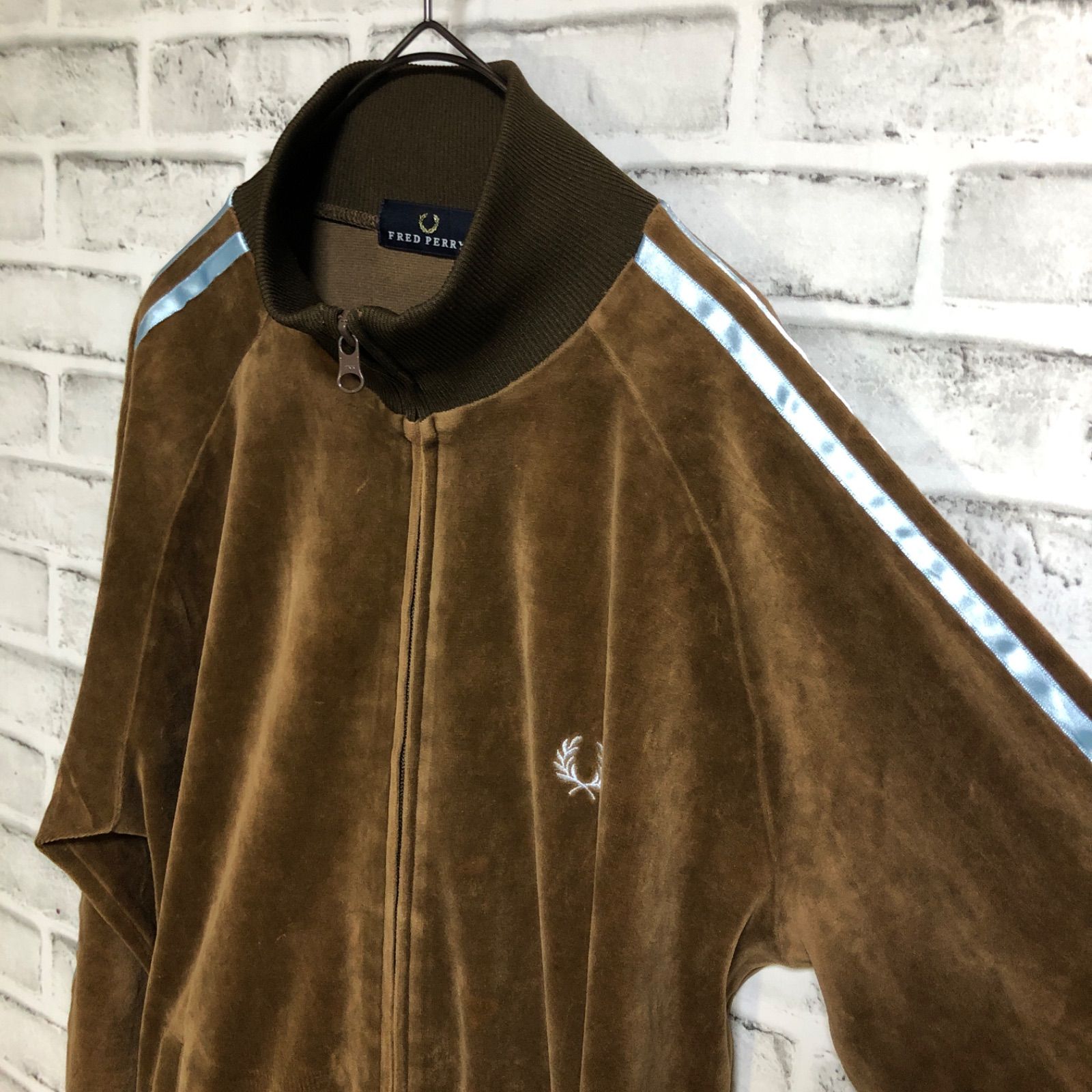 希少ブラウンベロア⭐️Fred Perry トラックジャケット/ジャージ L 