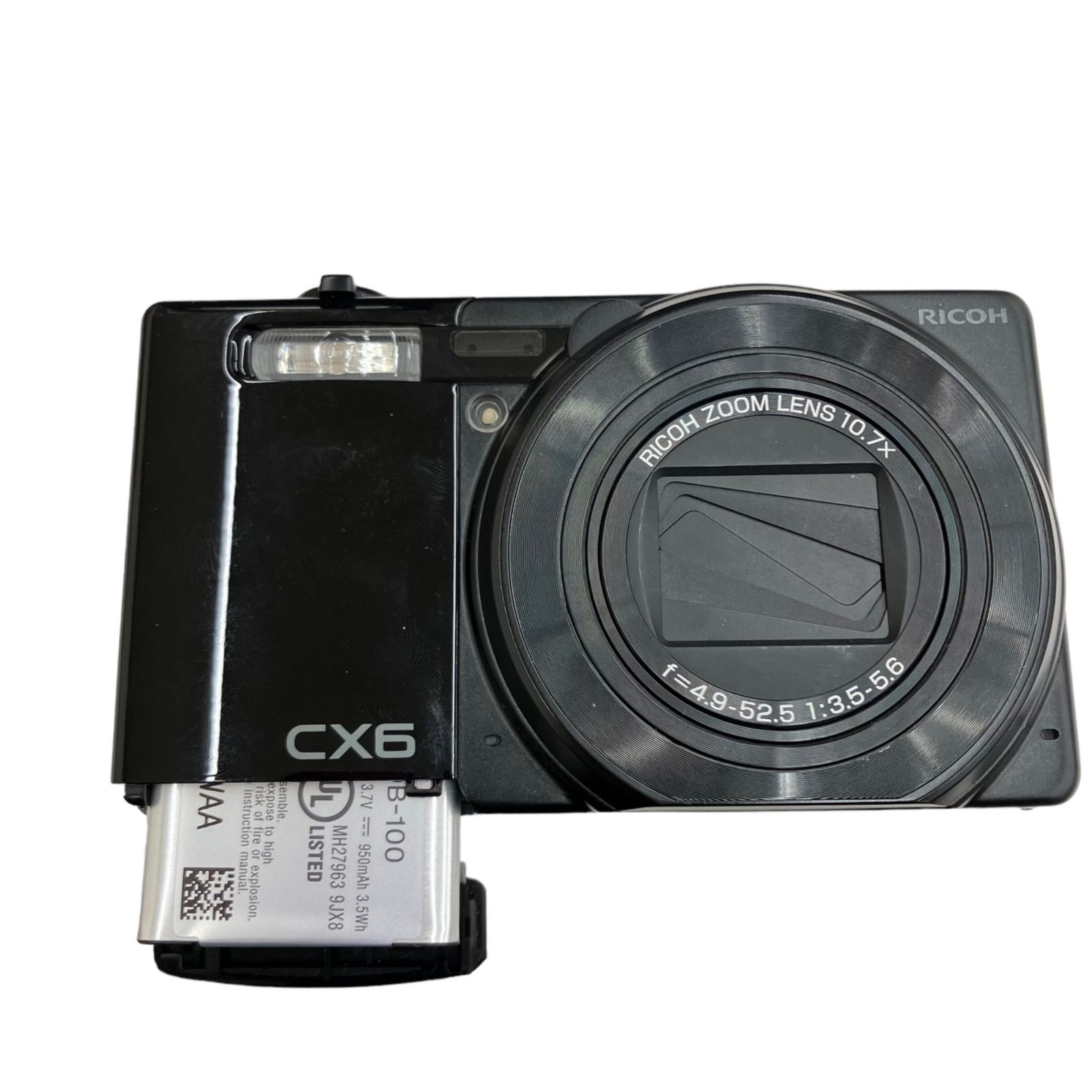 定番お得【中古】リコー RICOH CX6ブラック CX6-BK SDカード付き デジタルカメラ