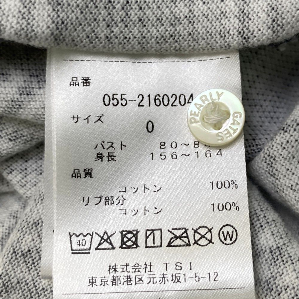 サイズ：0 PEARLY GATES パーリーゲイツ 半袖ポロシャツ ロゴ 千鳥格子