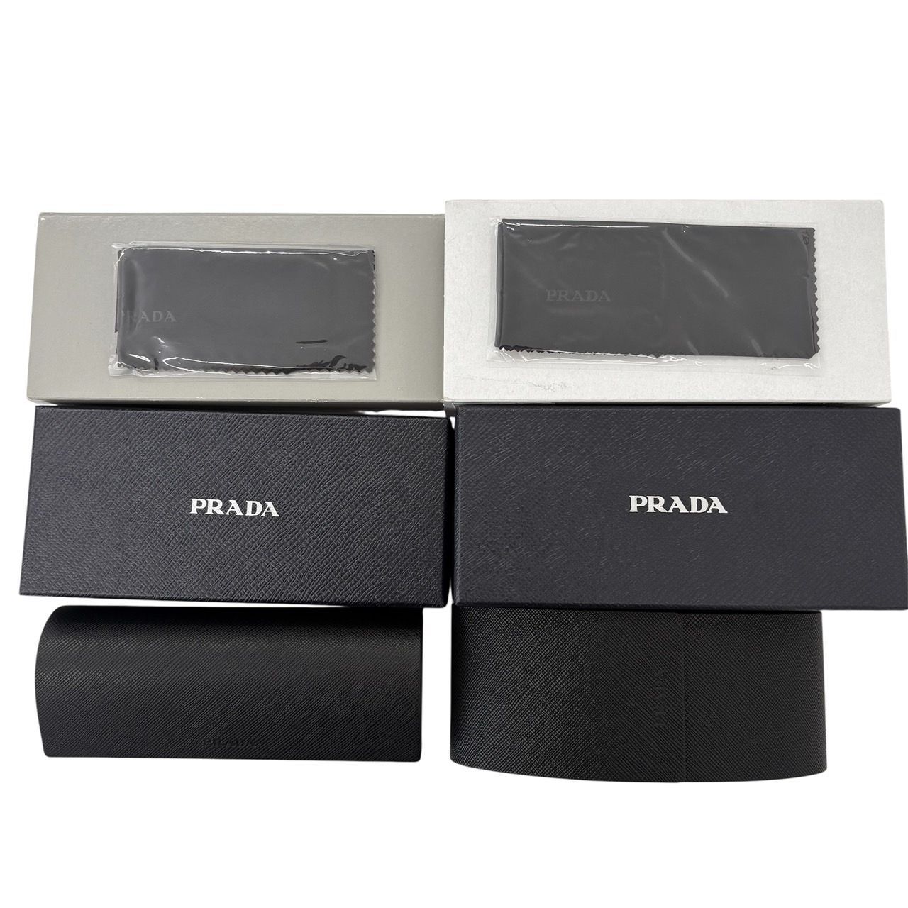 【美品】PRADA サングラス ケース +ボックス+クロス付き PRADA プラダ 眼鏡 サングラス ケース 2点セット クロス付き