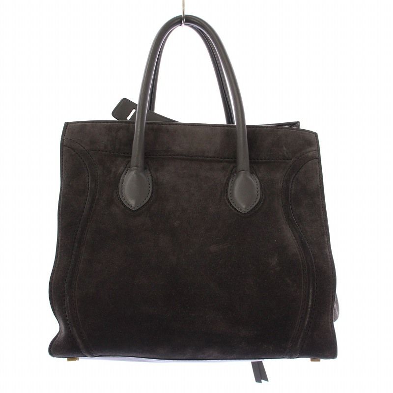 超美品】CELINE ラゲージ ファントム スエード 黒袋付き