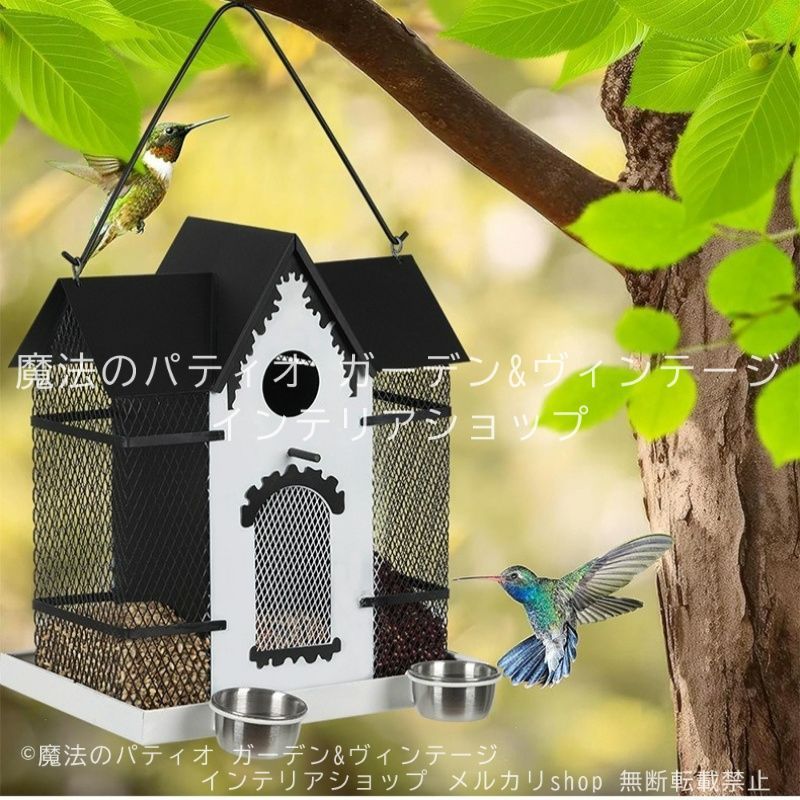 新品 アイアン製バードフィーダー 大型ガーデンオーナメント 小鳥