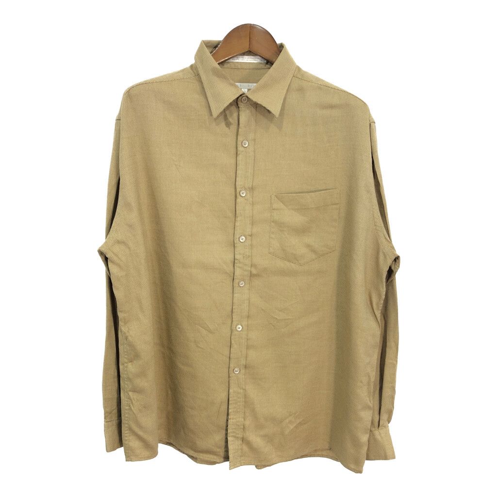 90s ペリーエリス 無地 レーヨンシャツ M ブラウン ヴィンテージ 90年代 PERRY ELLIS ペリー エリス レーヨンシャツ ライトブラウン