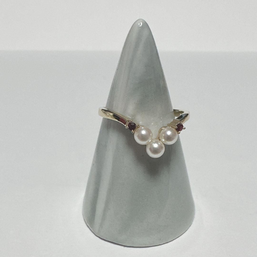 極美品 TASAKI タサキ 指輪 リング K18 V字パール3.5-3.8mm 極美品 TASAKI タサキ 指輪 リング K18 V字パール3.5-3.8mm