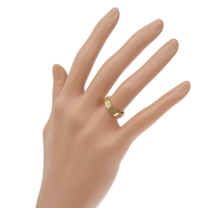 GUCCI グッチ アイコン 5P ダイヤ リング K18YG 750 イエロー