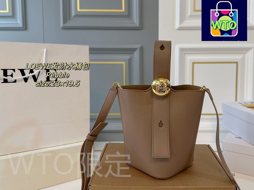 LOEWEロエベPebble金持ちバケツバッグ、ハンドバッグ、カメラ