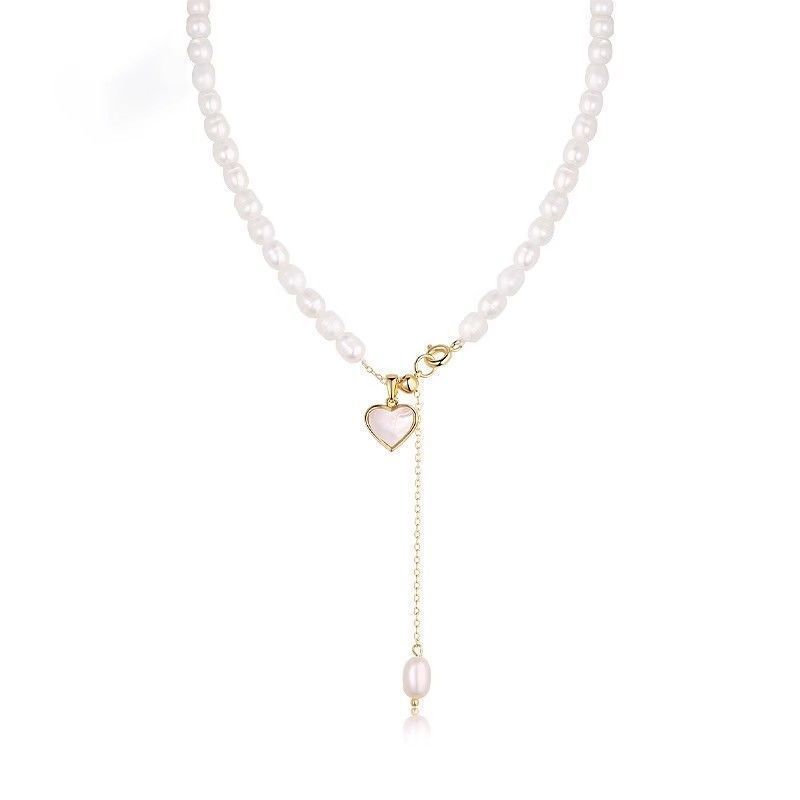 新品 未使用】新品未使用 ハートシェルフリンジ パールネックレス 2024 