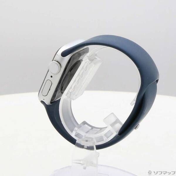 〔 品〕 Apple Watch SE 第1世代 GPS 40mm シルバーアルミニウムケース アビスブルースポーツバンド 297