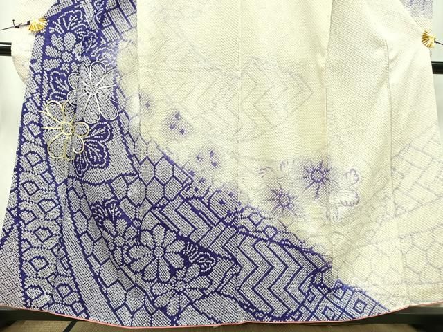 平和屋着物○「anan」ブランド 振袖 雪輪花鞠文 暈し染め 金銀糸