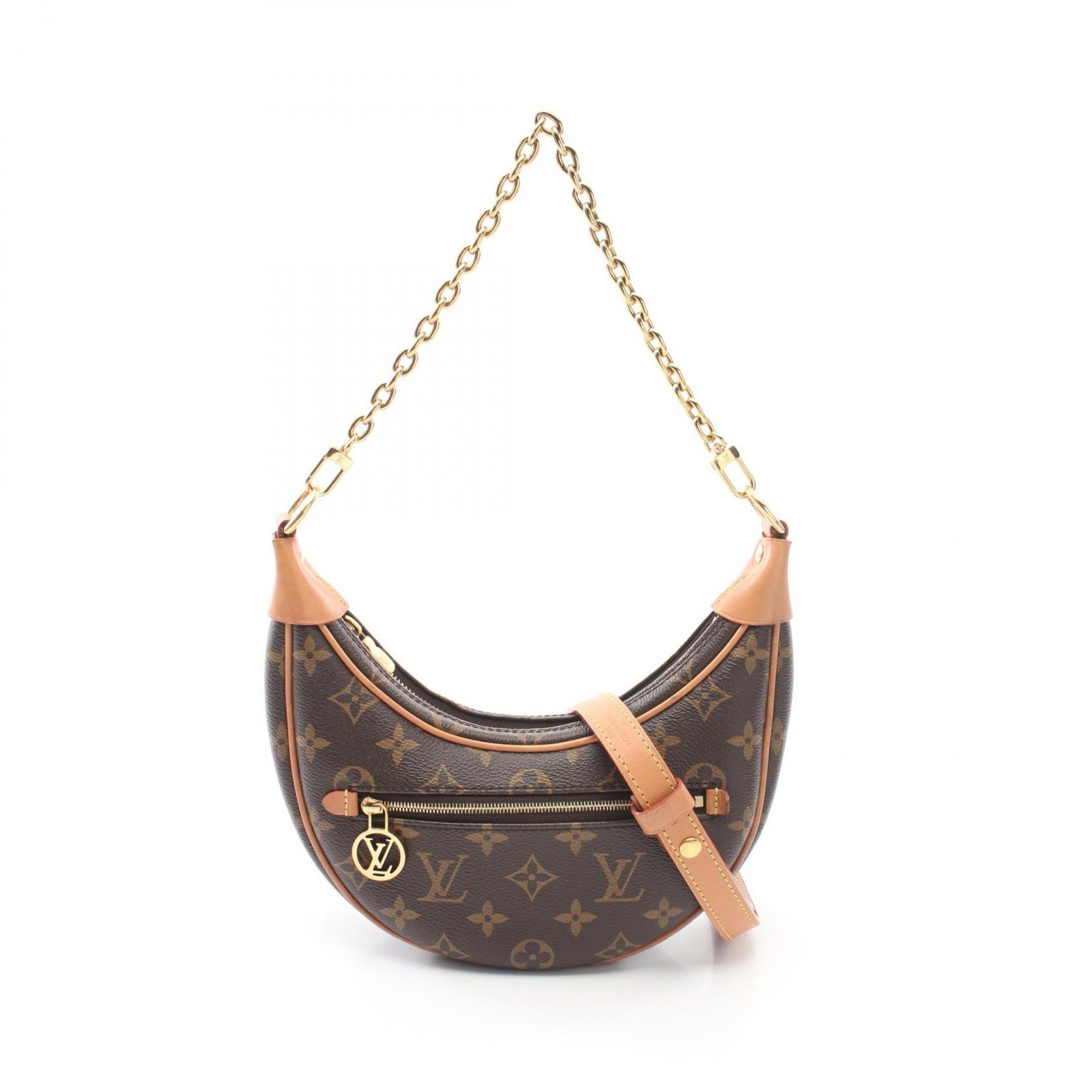 ルイ ヴィトン LOUIS VUITTON ショルダーバッグ ループ M81098 PVCコーティングキャンバス レザー ループ レディース Used B