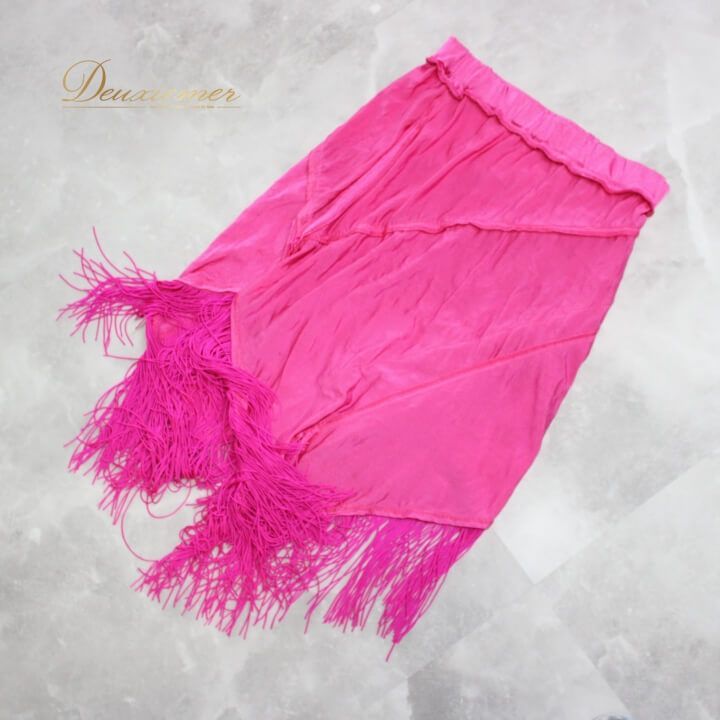 新品　社交ダンス　ツーピース　ピンク　フリル　マーメイド　セットアップ　1217 新品社交ダンスツーピースピンクフリルマーメイドセットアップ1217