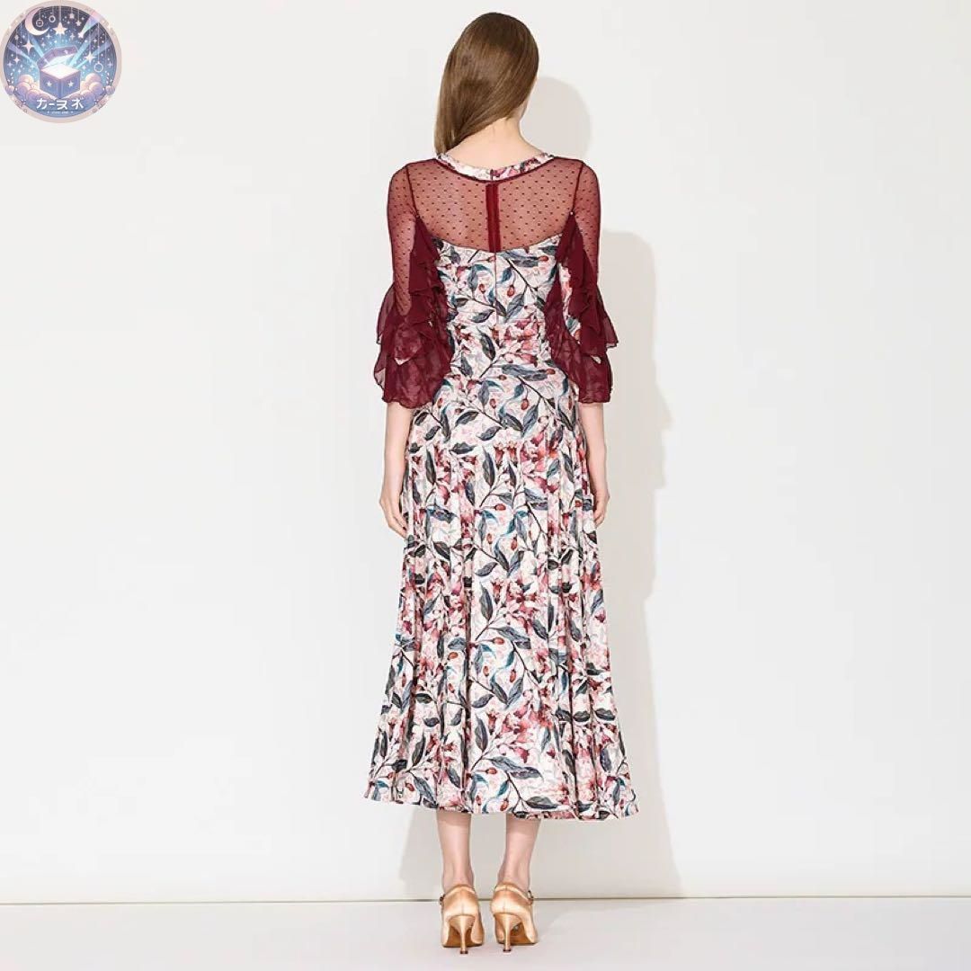 ♥ 大人気 花柄ワンピース 練習着 可愛い気分上がるスタンダードデザイン