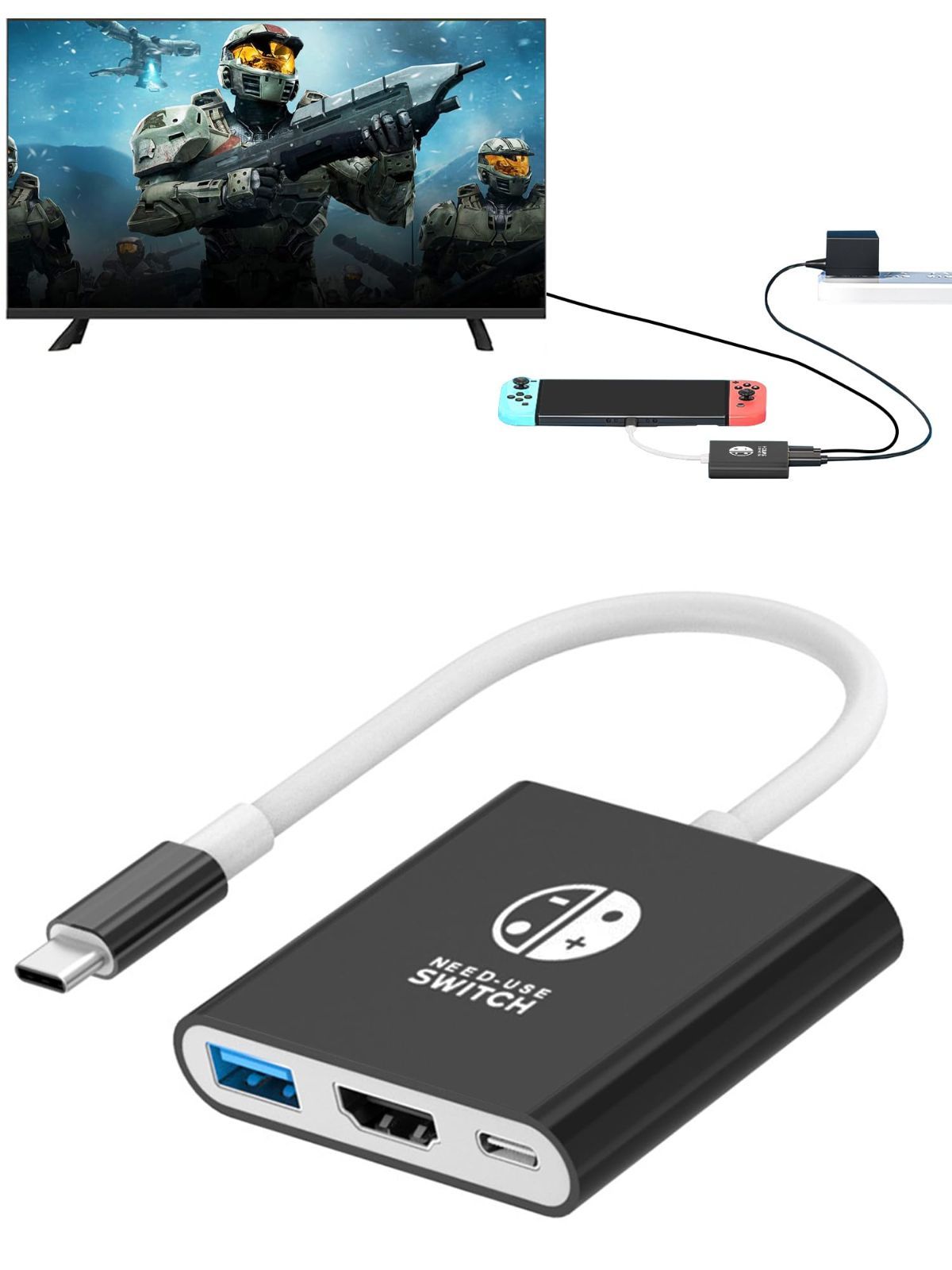 Dnkeaur【新型】Switch ドック 小型 スイッチ ドック Switch直接