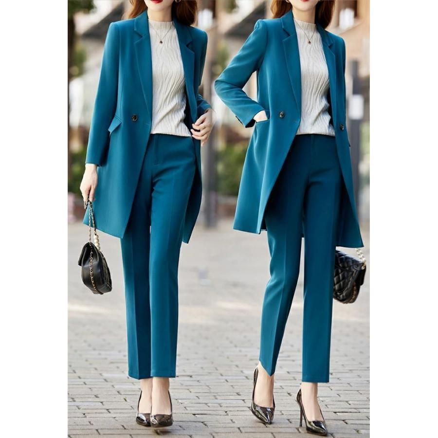 大きいサイズ テーラードジャケット＆ワイドパンツ