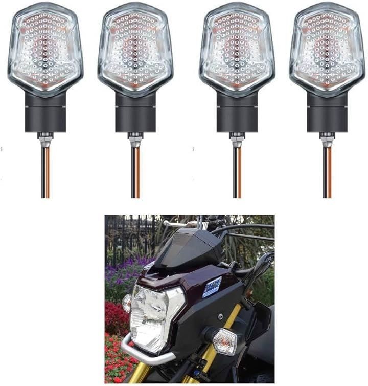 KURT ECP ホンダ ZOOMER X / MSX125 等適合 LED ウィンカー 純正タイプ 高輝 アンバーライト/クリアレンズ ズーマー 配線付属 4個セット 社外品