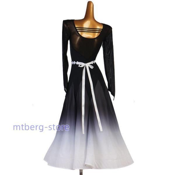 社交ダンスドレス モダンダンス スカートとトップス 長袖 レッスン着 ラテンダンス フラメンコ ルンバ サンバ ワルツ ワンピース スタンWP 登場