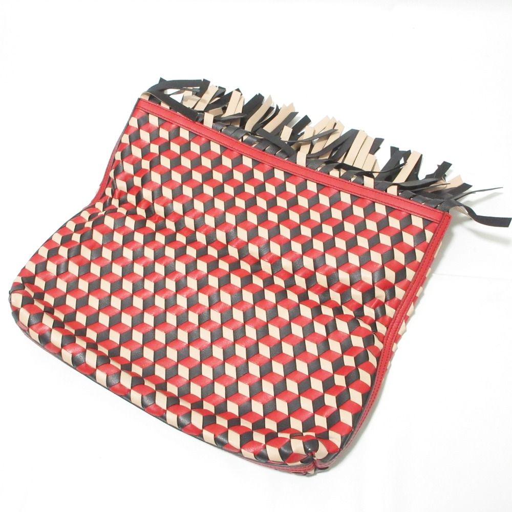 美品 EMILIO PUCCI エミリオプッチ イントレチャートレザー 編み込み  