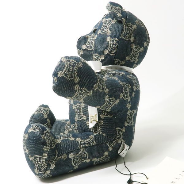 CELINE テディベア デニム マカダム柄 くま ぬいぐるみ セリーヌ