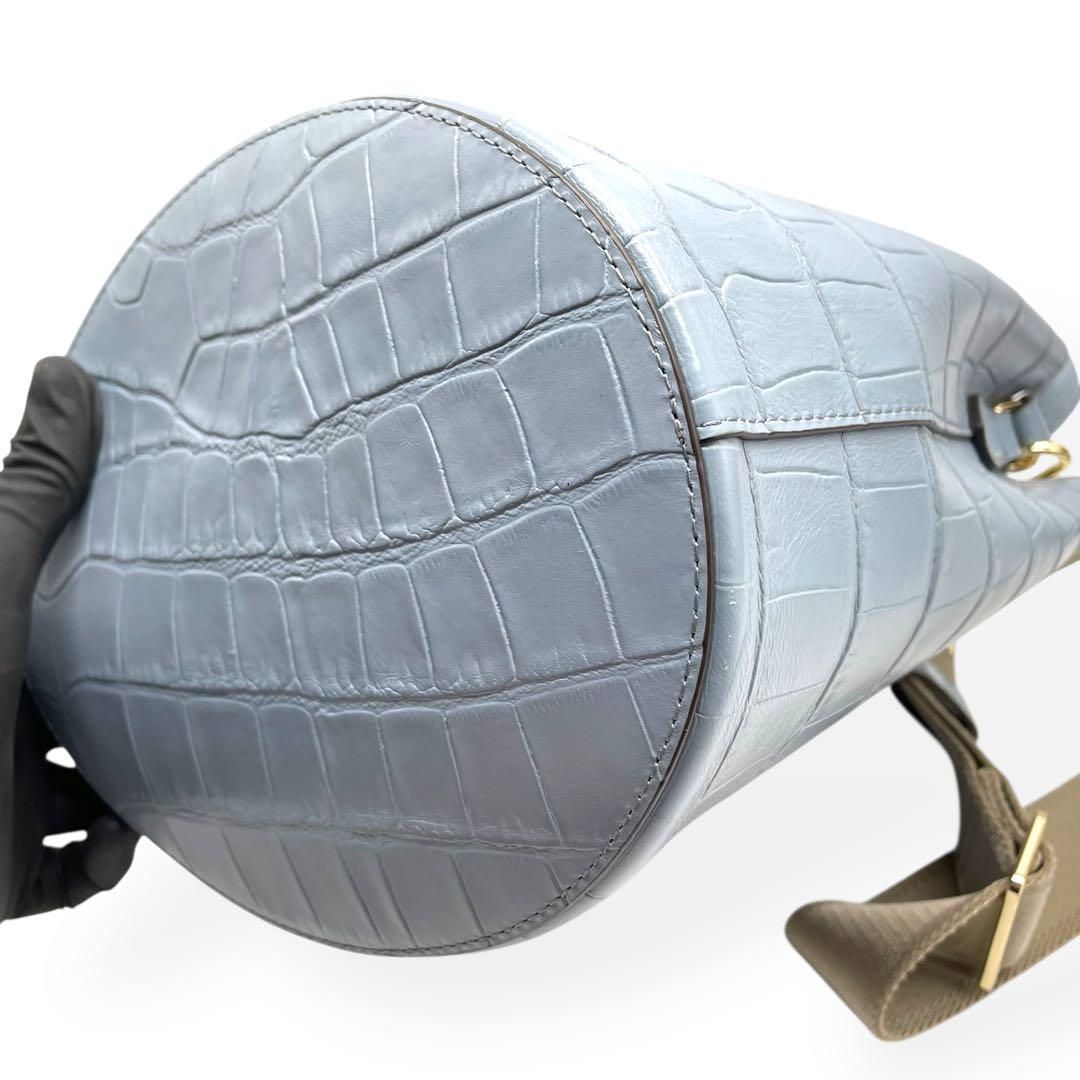 未使用級 FURLA フルラ ダナエ レザー 2way バッグ ブルー 型