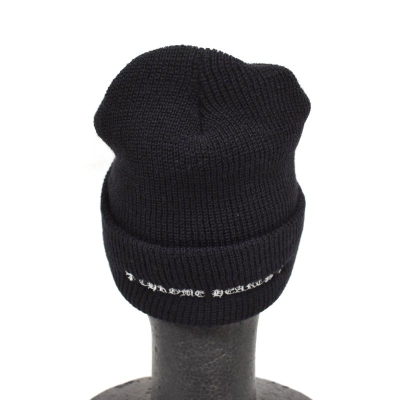 クロムハーツ CHROME HEARTS ニット帽 ビーニー 帽子 ウール OS 23cm
