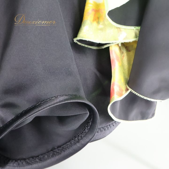 社交ダンス 衣装 ドレス ワンピース フロート デモ 競技 ブラック系 グリーン系 感 上品 レース 透け感 ドレスアップ モダン スカート パーティー コスチューム 舞台衣装 エレガント 光沢感女性用 競技用