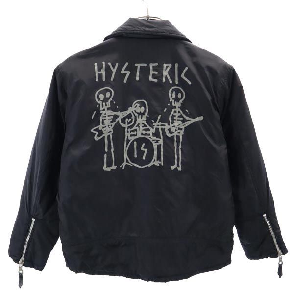 ヒステリック ライダース風デザイン 中綿 ジャケット 140ｃｍ 黒 HYSTERIC キッズ 230116 PD