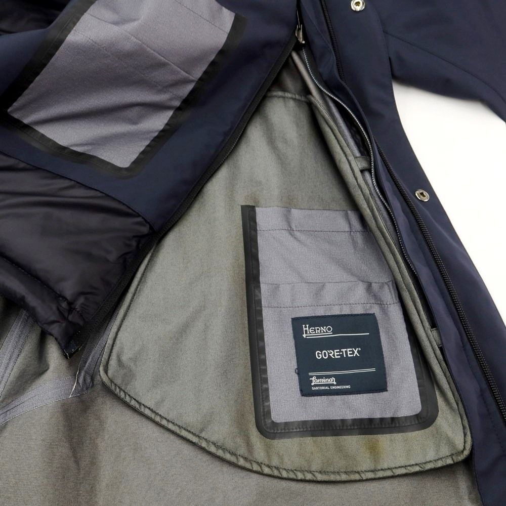 【中古】ヘルノ Herno Laminar ‎GORE-TEX ゴアテックス 3WAY ダウンコート ネイビー【サイズ50】【メンズ】-6