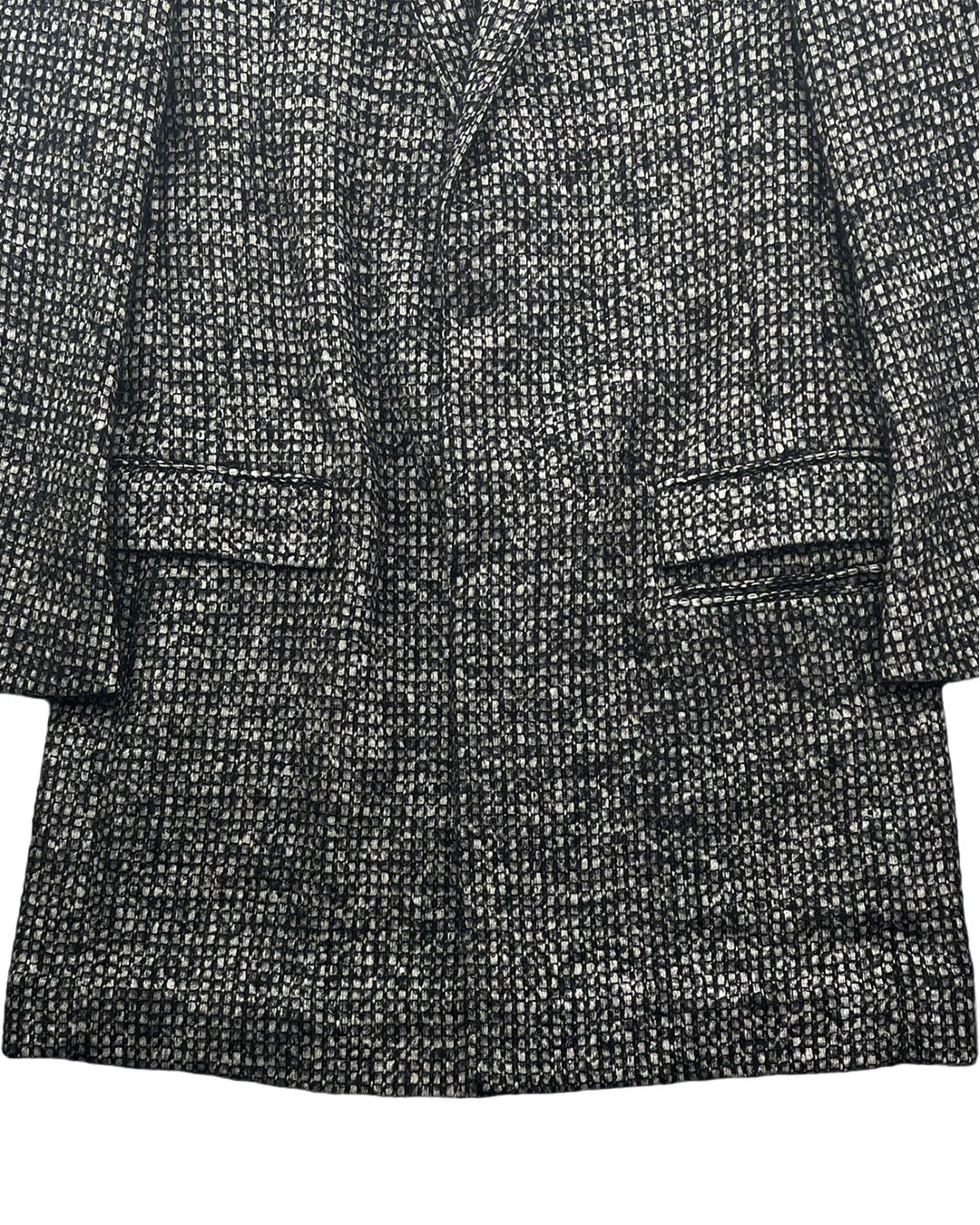 他まとめ売り ハイダーアッカーマン 16AW ブラック - 白 ウール CHECK コート