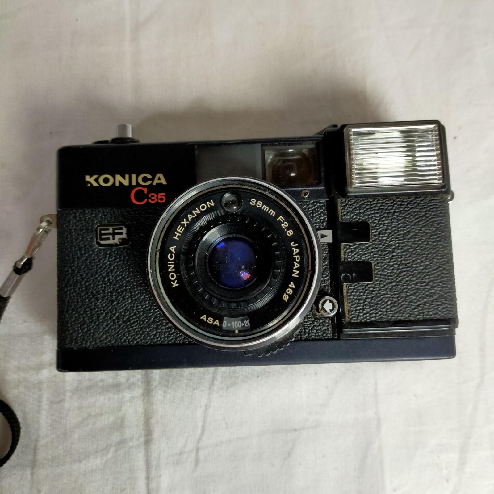 レトロ KONICA カメラ C35 38mm F2.8 写真 撮影 趣味 骨董品 日本 当時