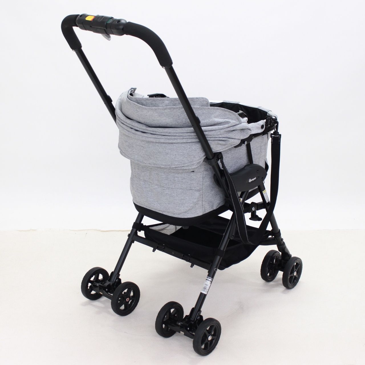 ペットカート ブラックとグレーのコンビ多頭 25kg耐荷重 ペットカート