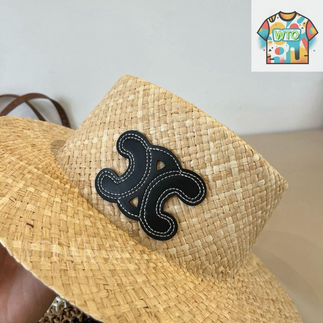 今日WTO】Celine ラフィア 日除けハット-ZX09 - メルカリ