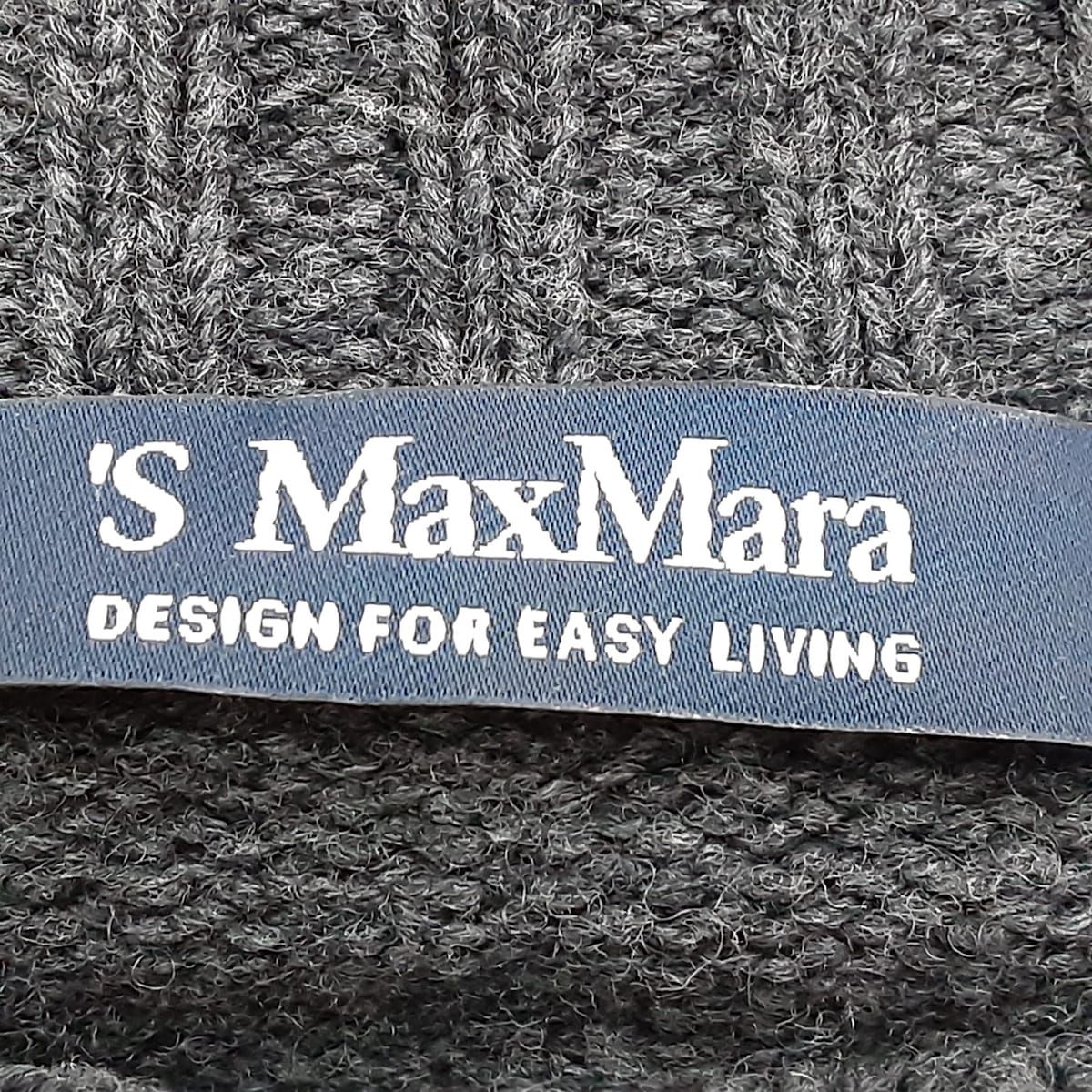 S Max Mara(マックスマーラ) 長袖セーター サイズJ:S レディース美品 - 黒 ハイネック/ビジュー