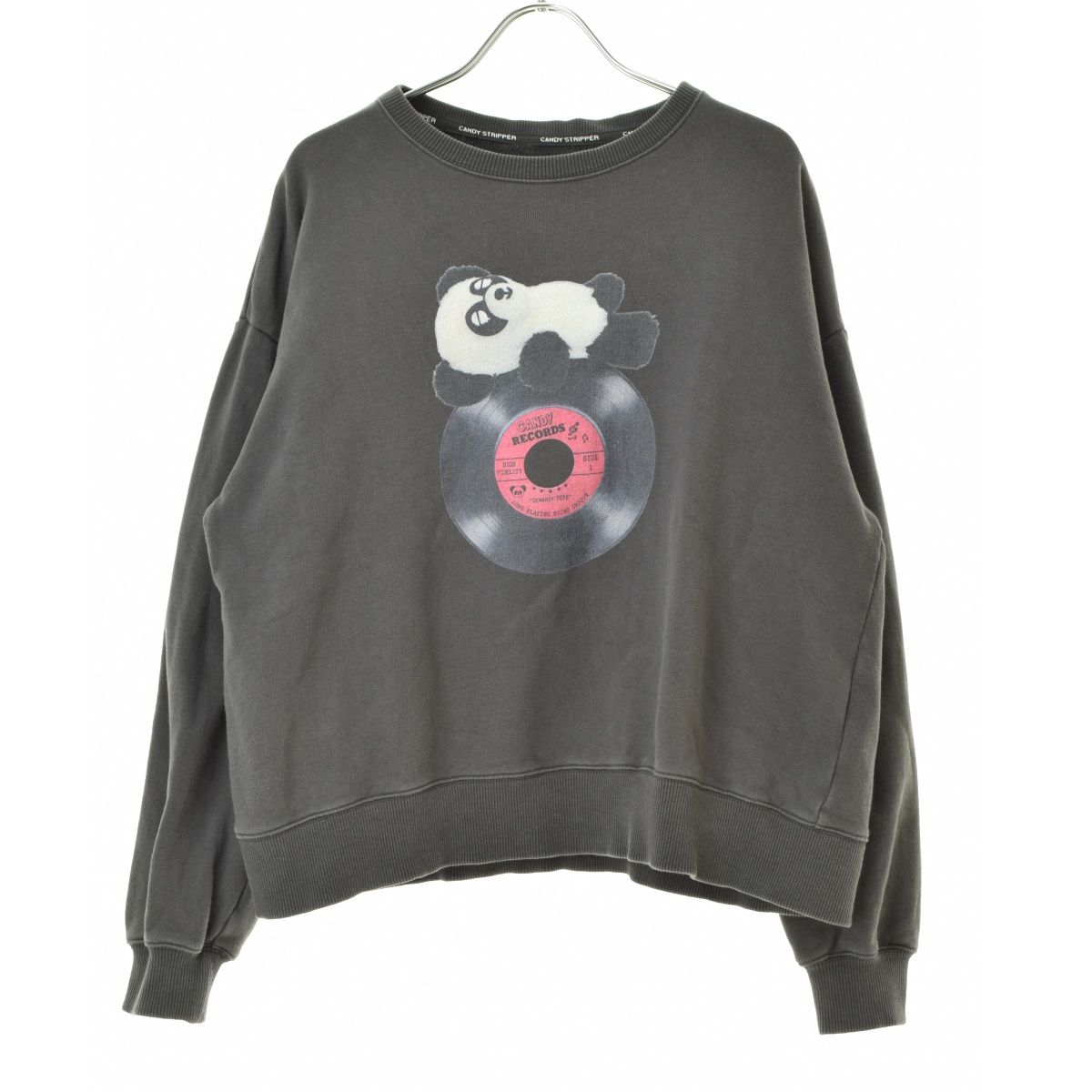 CANDY STRIPPER ボンテージ ジップ パンク スウェット Candy Stripper / WHATEVER HOODIE 黒X白 I-25-07-09-043-PU-TO