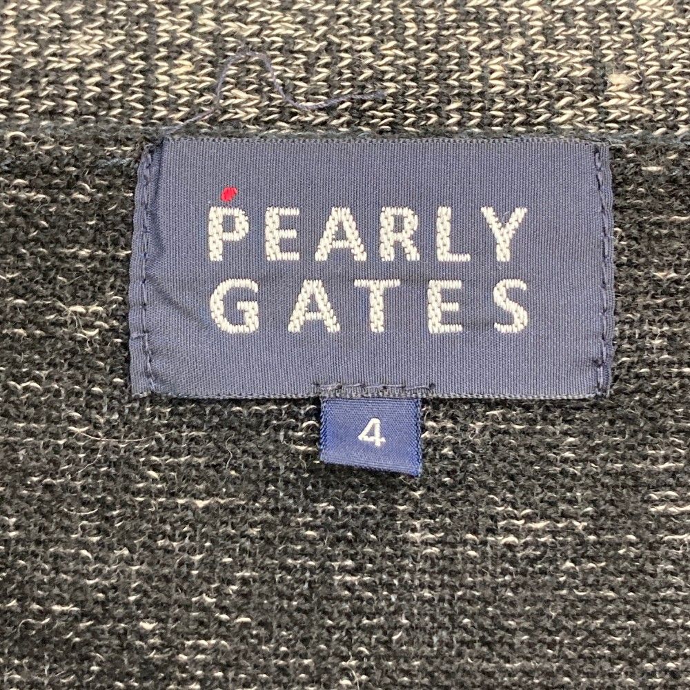サイズ：4 PEARLY GATES パーリーゲイツ 麻 ウール混 長袖カーディガン